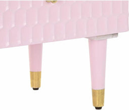 Nachtkastje DKD Home Decor 52 x 42 x 65 cm Metaal Licht Roze Mangohout