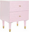 Nachtkastje DKD Home Decor 52 x 42 x 65 cm Metaal Licht Roze Mangohout