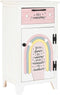 Nachtkastje DKD Home Decor Kinderen Grijs Roze Wit Geel (40 x 29 x 73,5 cm)