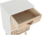 Nachtkastje DKD Home Decor Natuurlijk Wit Natuurlijk rubber Kastanjebruin Paulownia hout 40 x 30 x 48 cm