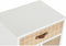 Nachtkastje DKD Home Decor Natuurlijk Wit Natuurlijk rubber Kastanjebruin Paulownia hout 40 x 30 x 48 cm