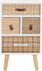 Nachtkastje DKD Home Decor Natuurlijk Wit Natuurlijk rubber Kastanjebruin Paulownia hout 40 x 30 x 48 cm