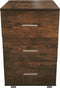 Nachtkastje - halkastje - 3 lades - 63 cm hoog - vintage bruin