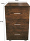 Nachtkastje - halkastje - 3 lades - 63 cm hoog - vintage bruin