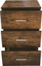 Nachtkastje - halkastje - 3 lades - 63 cm hoog - vintage bruin