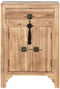 Nachtkastje Home ESPRIT Zwart Natuurlijk Sparrenhout Hout MDF 45 x 34 x 66 cm