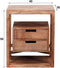 Nachtkastje Sahara met 2 Lades Massief Mangohout Zandkleur - Bijzettafel - Opbergmeubel - Modern design - 45x35x55 cm