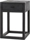 Nachtkastje Square Zwart massief Acacia hout met Lade - Modern Design - bijzettafel - Halkastje - 35x35x50 cm