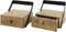 Nachtkastje Strip Hangend Set van 2 Acacia hout - Zwevend Design - Ruimtebesparend - 30x25x15 cm