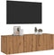 vidaXL - Tv-wandmeubel - 100x30x30 - cm - bewerkt - hout - artisanaal - eikenkleurig