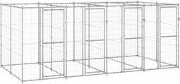 vidaXL - Hondenkennel - 9,68 - m² - gegalvaniseerd - staal