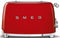SMEG TSF03RDEU - Broodrooster - 4 brede sleuven 2000 W - Rood