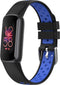 iMoshion Bandje Geschikt voor Fitbit Luxe/Blauw - iMoshion Siliconen sport band zilveren gesp zonder pinnetje - Zwart