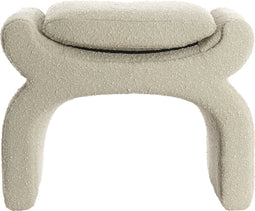Nafya poef 60x46x46 cm bouclé - taupe