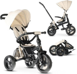 Deryan Explorer Luxe - Driewieler - Duwstang - Opvouwbaar - Nougat