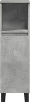 vidaXL - Badkamerkast - 30x30x100 - cm - bewerkt - hout - betongrijs
