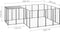 vidaXL - Hondenkennel - 6,05 - m² - staal - zwart