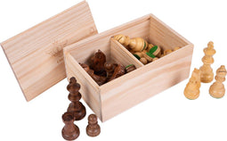 Engelhart Games - Schaakstukken no. 5 - lood en vilt - koning hoogte 90 mm