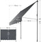 Cape Town Klemluifel - Balkonluifel - UV-bestendig - 250x120 cm - Grijs
