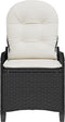 vidaXL - Ligbed - met - Kussen - Zwart - Poly - Rattan