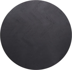 Rond tafelblad Fishbone - ø140x4 - Zwart - Eiken