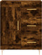 vidaXL - Dressoir - 69,5x34x90 - cm - bewerkt - hout - gerookt - eikenkleurig