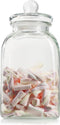 Glaspot met deksel 'Giel' h26 d16 cm - Transparant/Helder/Doorzichtig glas - Decoratie