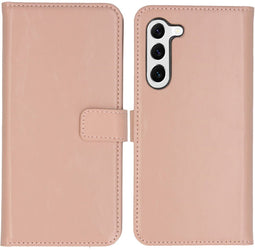 Selencia Galaxy S23 - Echt Lederen Bookcase - 3 Pashouders - Dusty Pink