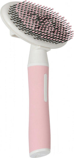 Zolux Anah slickerborstel soft intrekbaar roze wit