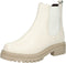 PS Poelman Mink - Chelsea boots - Chunky zool 4,5 cm - Crème Wit - Maat 40
