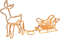 Nampook Kerstverlichting - 60 x 28 x 77 cm - rendier slee