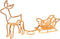 Nampook Kerstverlichting - 60 x 28 x 77 cm - rendier slee