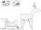 Nampook Kerstverlichting - 60 x 28 x 77 cm - rendier slee