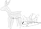 Nampook Kerstverlichting - 60 x 28 x 77 cm - rendier slee