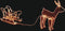 Nampook Kerstverlichting - 60 x 28 x 77 cm - rendier slee