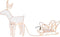 Nampook Kerstverlichting - 60 x 28 x 77 cm - rendier slee