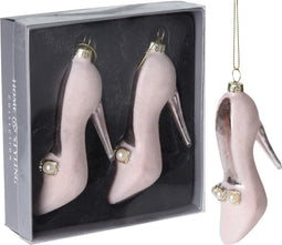 Nampook Schoen Kersthanger - Fluweel - 11 cm - 2 Hangers