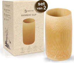 Namture Bamboe Bekers - Inhoud 300ml - Drinkbeker - Duurzaam - Pennenbak - Zero Waste