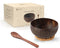 Namture Coconut Bowl – Inhoud 600ml – Medium Kokosnoot Kom – 100% Natuurlijk, Binnenkant Gepolijst, Buitenkant Bewerkt - Duurzaam – Diameter 12-13cm