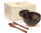 Namture Coconut Bowl – Inhoud 800ml – Jumbo Kokosnoot Kom – 100% Natuurlijk, Binnen- en Buitenkant Gepolijst - Duurzaam – Diameter 14 -15cm