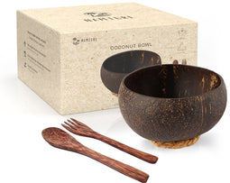 Namture Coconut Bowl – Inhoud 800ml – Jumbo Kokosnoot Kom – 100% Natuurlijk, Binnenkant Gepolijst - Duurzaam – Diameter 14-15 cm