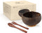 Namture Coconut Bowl – Inhoud 800ml – Jumbo Kokosnoot Kom – 100% Natuurlijk, Binnenkant Gepolijst - Duurzaam – Diameter 14-15 cm