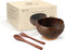 Namture Coconut Bowl – Inhoud 800ml – Jumbo Kokosnoot Kom – 100% Natuurlijk, Binnenkant Gepolijst, Buitenkant bewerkt - Duurzaam – Diameter 14-15cm