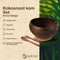 Namture - Kokosnoot Kom Set Arrow - 2 Kommen & 2 Houten Lepels - Coconut Bowl - Zero Waste & Duurzaam - Jumbo Maat - Duurzaam Cadeau