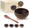 Namture - Kokosnoot Kom Set Natural - 2 Kommen & 2 Houten Lepels - Coconut Bowl - Zero Waste & Duurzaam - Medium Maat - Duurzaam Cadeau