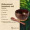 Namture - Kokosnoot Kom Set Polished - 2 Kommen & 2 Houten Lepels - Coconut Bowl - Zero Waste & Duurzaam - Medium Maat - Duurzaam Cadeau