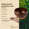 Namture - Kokosnoot Kom Set Polished - 2 Kommen & 2 Houten Lepels - Coconut Bowl - Zero Waste & Duurzaam - Jumbo Maat - Duurzaam Cadeau