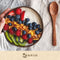 Namture - Kokosnoot Kom Set Striped - 2 Kommen & 2 Houten Lepels - Coconut Bowl - Zero Waste & Duurzaam - Medium Maat - Duurzaam Cadeau