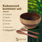 Namture - Kokosnoot Kom Set Striped - 2 Kommen & 2 Houten Lepels - Coconut Bowl - Zero Waste & Duurzaam - Jumbo Maat - Duurzaam Cadeau