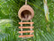 Namture - Kokosnoot Vogelvoederhuisje - 100% Natuurlijk - Inclusief Houten Trapje - Voederhuisje Hangend - Vogelhuisje - Voederhuisje Voor Vogels